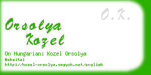 orsolya kozel business card